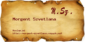 Morgent Szvetlana névjegykártya